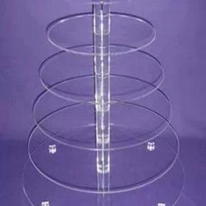 7 6 5 4 3 Tier Crystal Clear Circle Round Acrylic Cupcake Tower Stand Wedding Birthday Cake Plate Ca