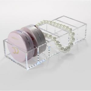 Clear Acrylic Makeup Powder Puff Organizer with 6 Slots