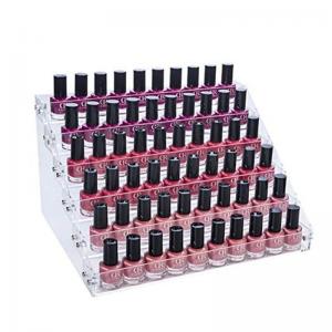 6 Layers Acrylic Nail Polish Organizer 72 Bottles Acrylic Display Rack Storage Holder