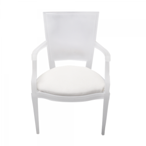 Home Supplies White Acrylic Chair with Soft Cushion China Manufacturer