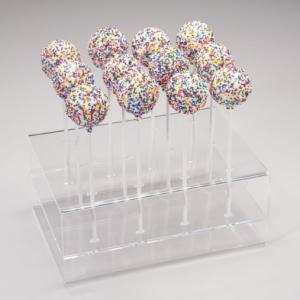 Clear three layer rectangle candy display with holes