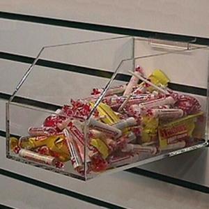 Clear acrylic slatwall candy box