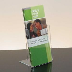 Single pocket Clear Acrylic Brochure Holder