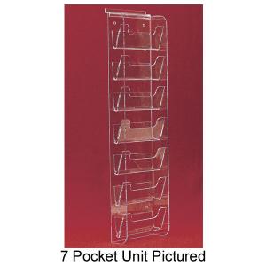 5 Pocket Overlapping Slatwall Brochure Holder for 4&quot;W x 9&quot;H