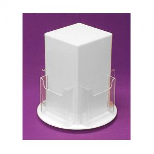 4 Pocket Rotating Brochure Display for 4&quot;W x 9&quot;H trilfold brochures