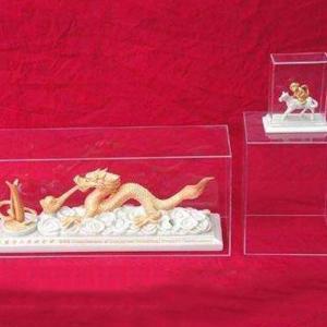 Transparent Acrylic Gold Antique Display Box Order display
