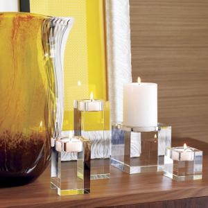High Tranparent Square Acrylic Candle Holders