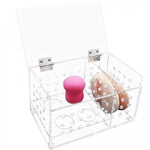 Customized High Transparent Acrylic Cosmetics Storage Box Acrylic Sponge Storage Box