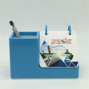 Wholesales Customized Colorful Acrylic Pen Holder with Calendar