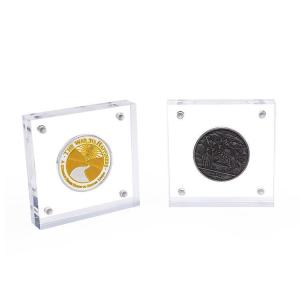 Acrylic Coin Display Stand with Magnetic Fastener Coin Holder