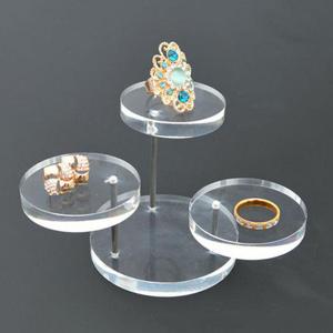 Round acrylic diamond ring display stand display
