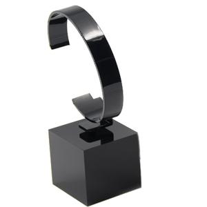 Black Acrylic Watch Bracelet Display Stands with Black C-Clip