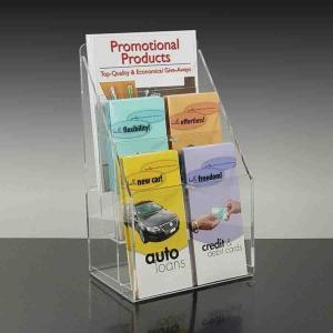 China Qcy Factory Direct Sale Acrylic Crystal Free Standing Brochure Holder - China Display Stand an