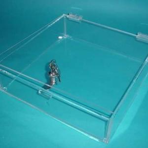 Clear acrylic box with lock and