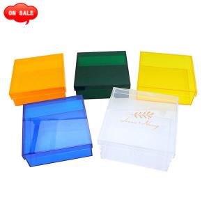 Translucent Color Gift Packaging Drop Front Acrylic Shoe Storage Display Box