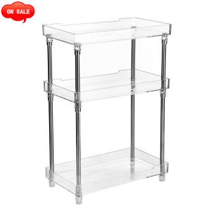 Plastic Waterproof Makeup Organizer Cosmetics Storage Box Bathroom Display Rack