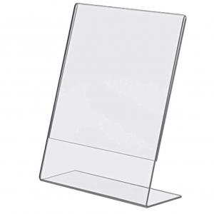 A4 Acrylic Sign Holder Brochure Display Stand for Desktop Tablet Acrylic Sign Menu Holder