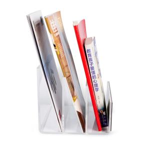 Magazine Display Stand Acrylic Book Holder Acrylic Magazine Reading Rack