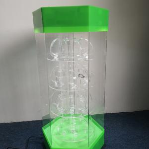 LED Lights Rotating Acrylic Watches Display Cabinet