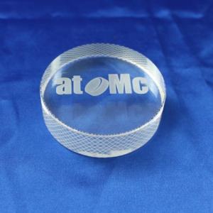 Customize Laser Engraved Round Souvenir Gift Clear Acrylic Trophy at-160