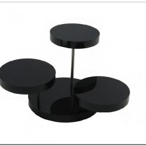 Black acrylic round candy display